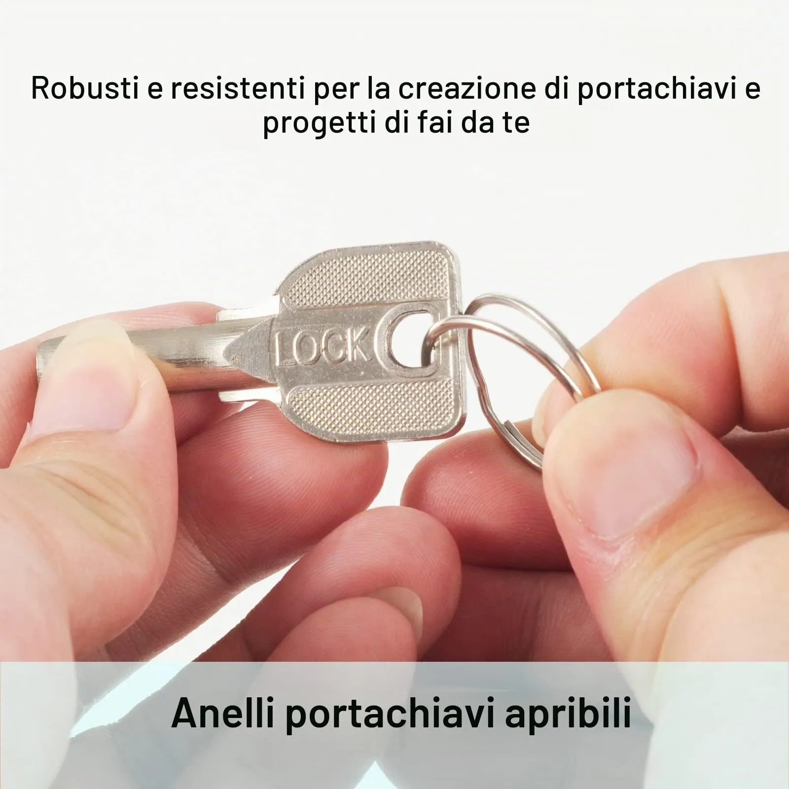 IPXEAD 200 pezzi anelli portachiavi argentati da 25 mm per portachiavi ad anello - immagine 3