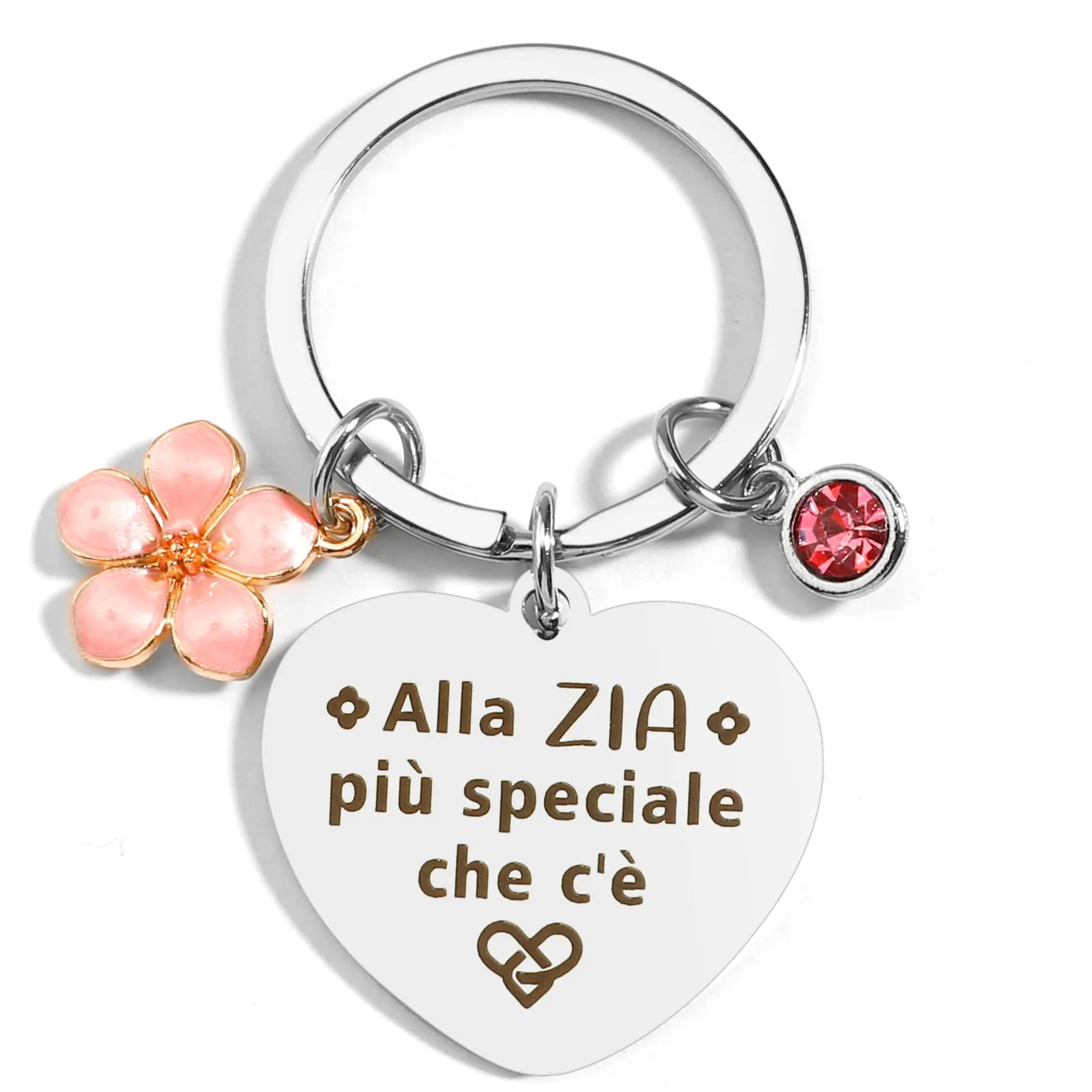 RGHSZ Regalo Zia Natale,Regalo Zia,Portachiavi Zia,Regali Natale 2024 Offerte,Regalo Zia Compleanno,Regali Zia Compleanno Regalo Di Compleanno per Zia Regalo Anniversario Zia Regalo Festa Della Mamma - immagine 1