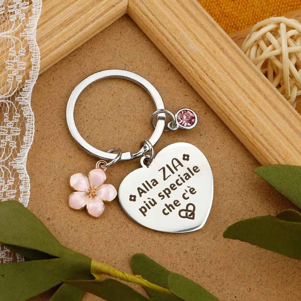 RGHSZ Regalo Zia Natale,Regalo Zia,Portachiavi Zia,Regali Natale 2024 Offerte,Regalo Zia Compleanno,Regali Zia Compleanno Regalo Di Compleanno per Zia Regalo Anniversario Zia Regalo Festa Della Mamma - immagine 4