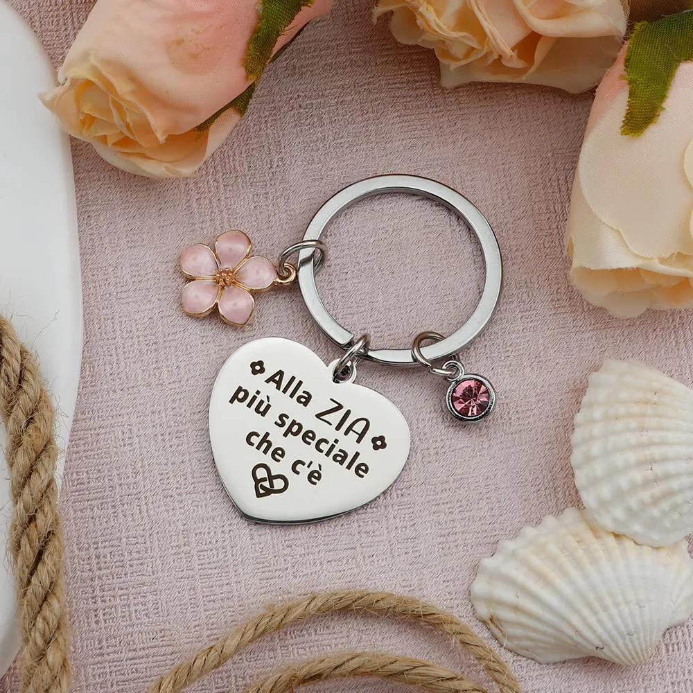 RGHSZ Regalo Zia Natale,Regalo Zia,Portachiavi Zia,Regali Natale 2024 Offerte,Regalo Zia Compleanno,Regali Zia Compleanno Regalo Di Compleanno per Zia Regalo Anniversario Zia Regalo Festa Della Mamma - immagine 5