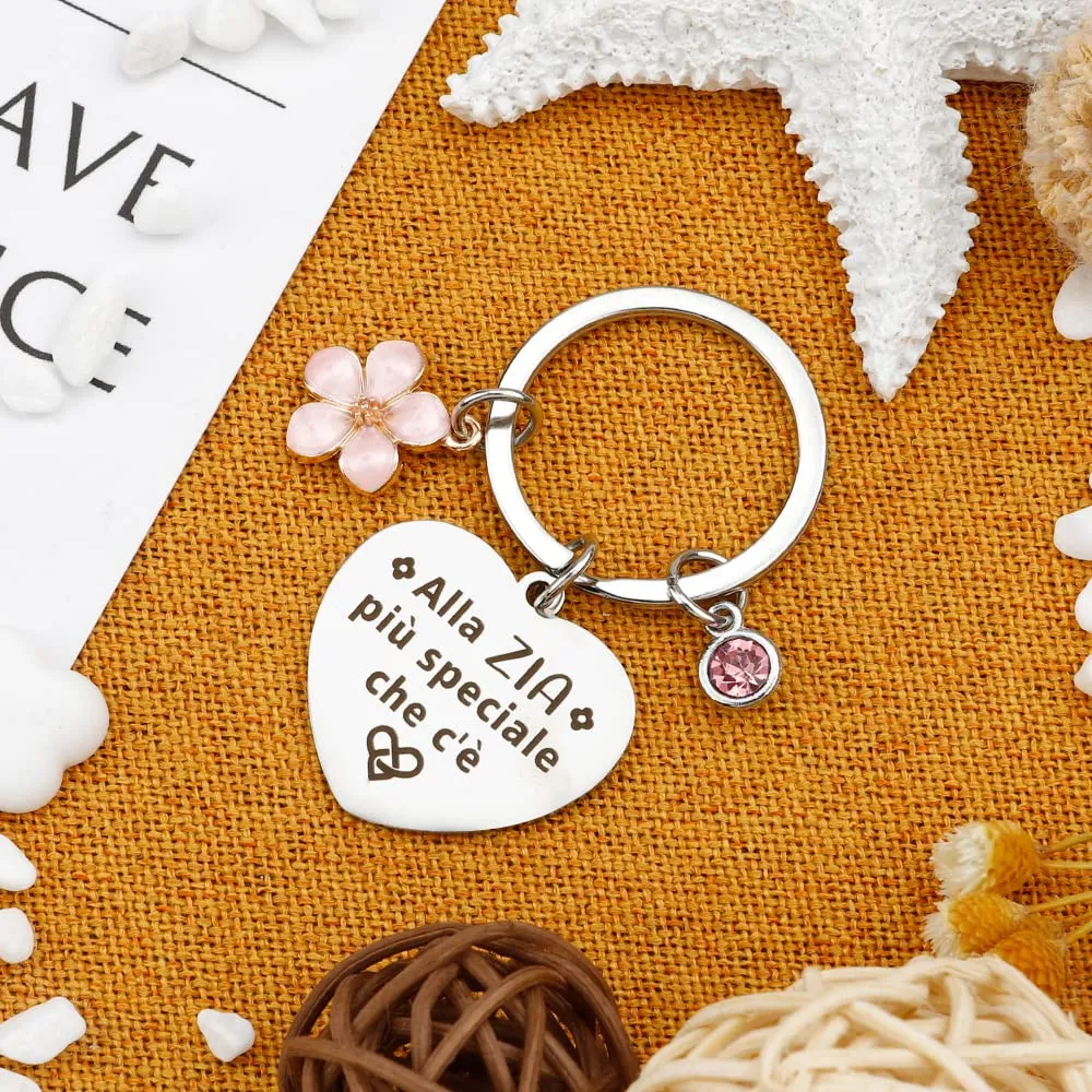 RGHSZ Regalo Zia Natale,Regalo Zia,Portachiavi Zia,Regali Natale 2024 Offerte,Regalo Zia Compleanno,Regali Zia Compleanno Regalo Di Compleanno per Zia Regalo Anniversario Zia Regalo Festa Della Mamma - immagine 6