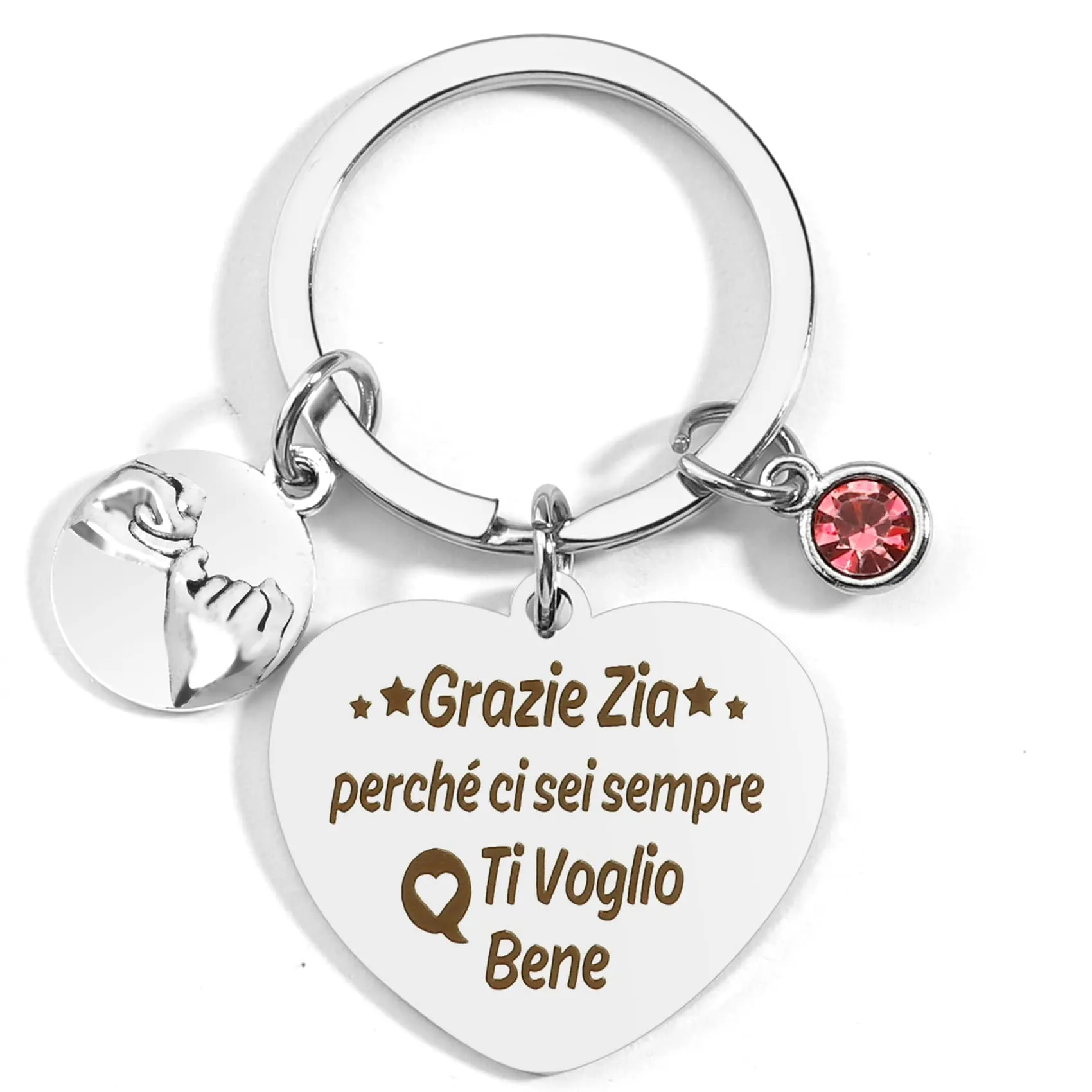 RGHSZ Regalo Natale Zia,Portachiavi Zia,Regalo Zia Compleanno, Regali per Zia Compleanno Regalo Zia Natale Regalo di Compleanno per Zia Regalo Laurea Zia Regalo Festa Zia Regalo Festa Della Mamma - immagine 1