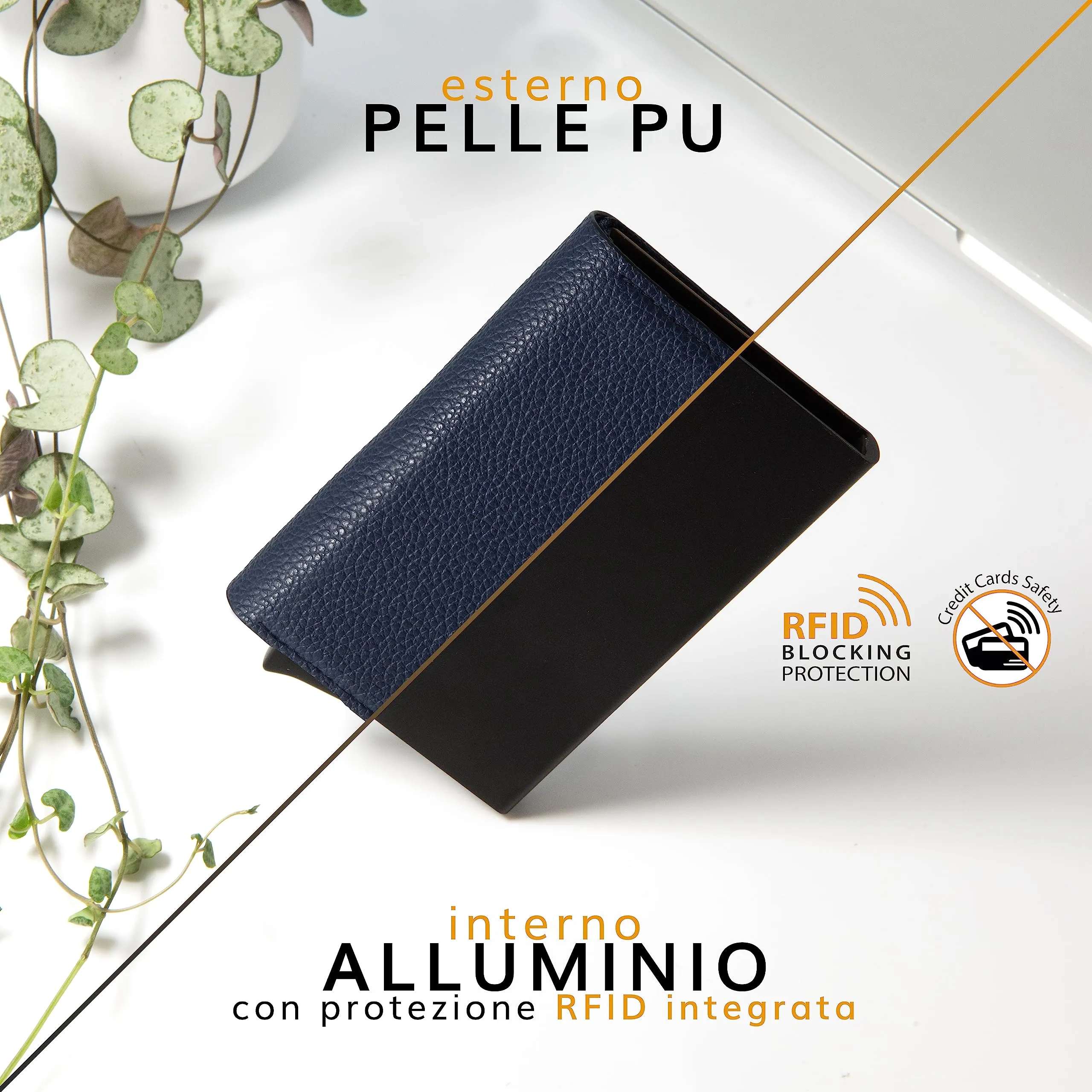 GUGGIARI® Porta Carte Credito RFID Alluminio, Magnetico - immagine 5