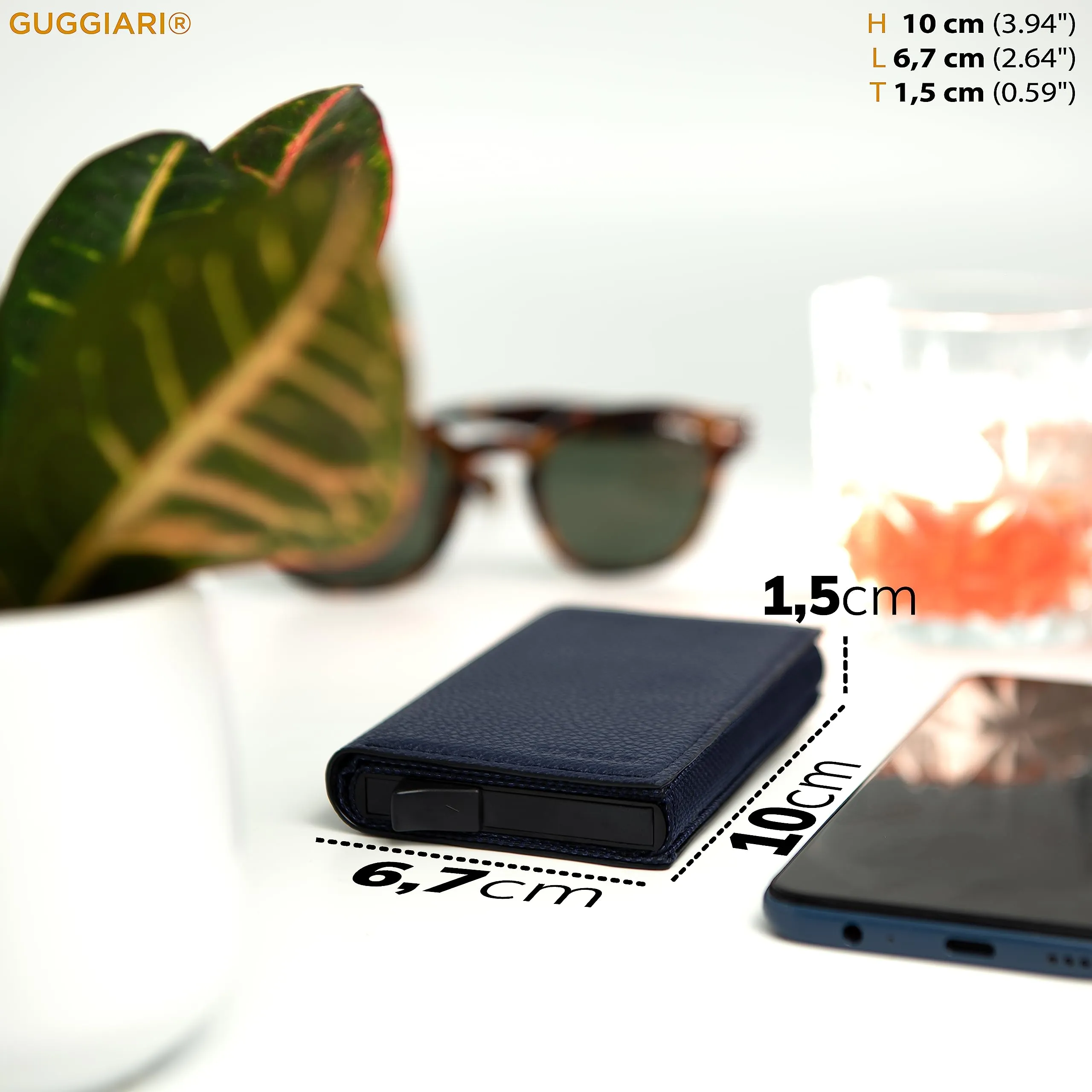GUGGIARI® Porta Carte Credito RFID Alluminio, Magnetico - immagine 6
