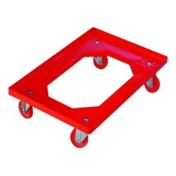 Carrello base trasporto cassette alimenti portata max 250 Kg Rosso CAREP - immagine 1