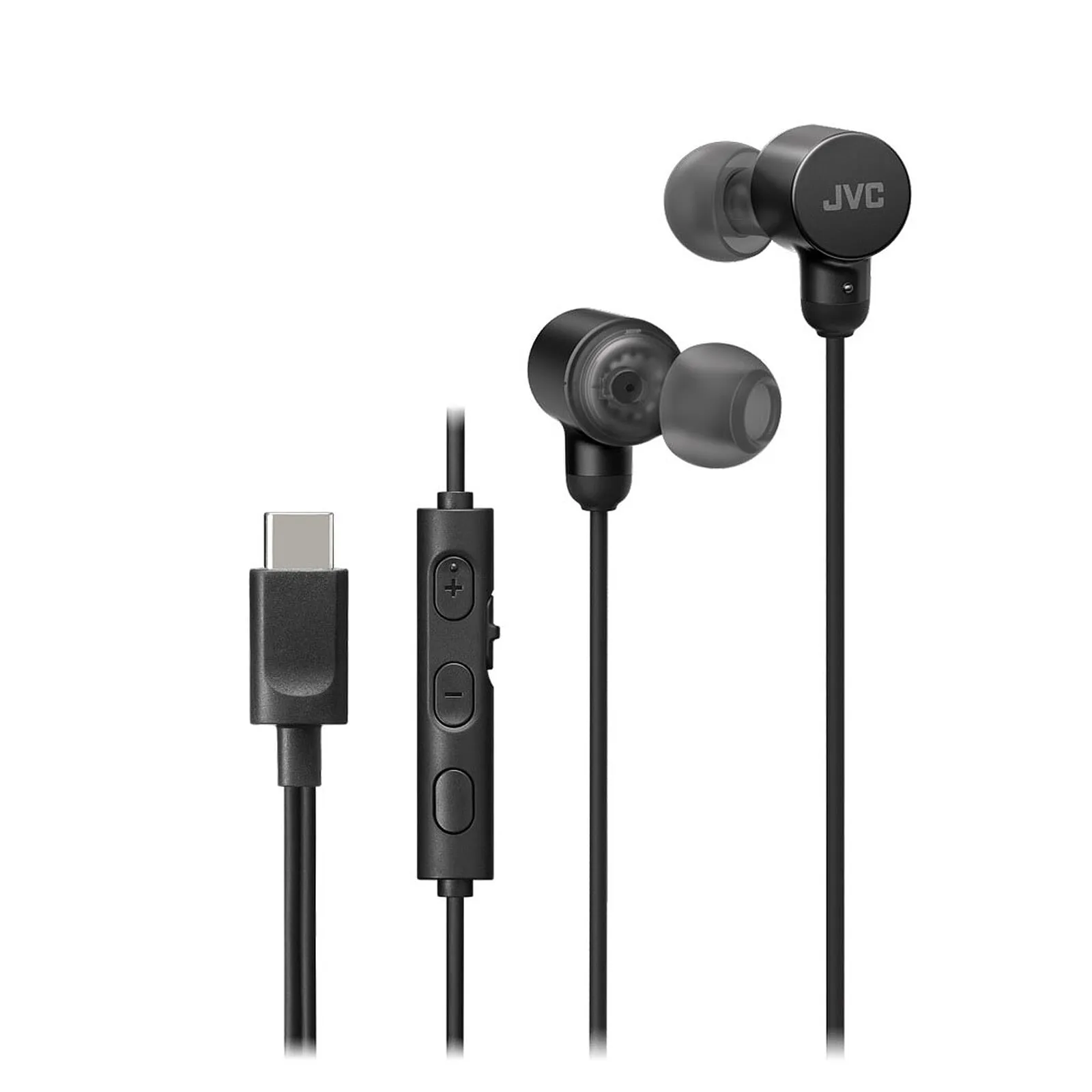 Auricolari JVC HA-FR29UC cablati USB-C Hi-Res Audio con microfono e controllo volume neri - immagine 1