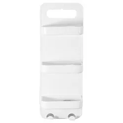 Cestello box doccia appendibile 3P rettangolari a gancio (16x11x43cm) Bianco 5550M BI - immagine 1