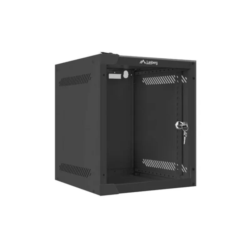 Rack a muro Lanberg WF10-2306-10B 6U 10" vetro temperato nero - immagine 1