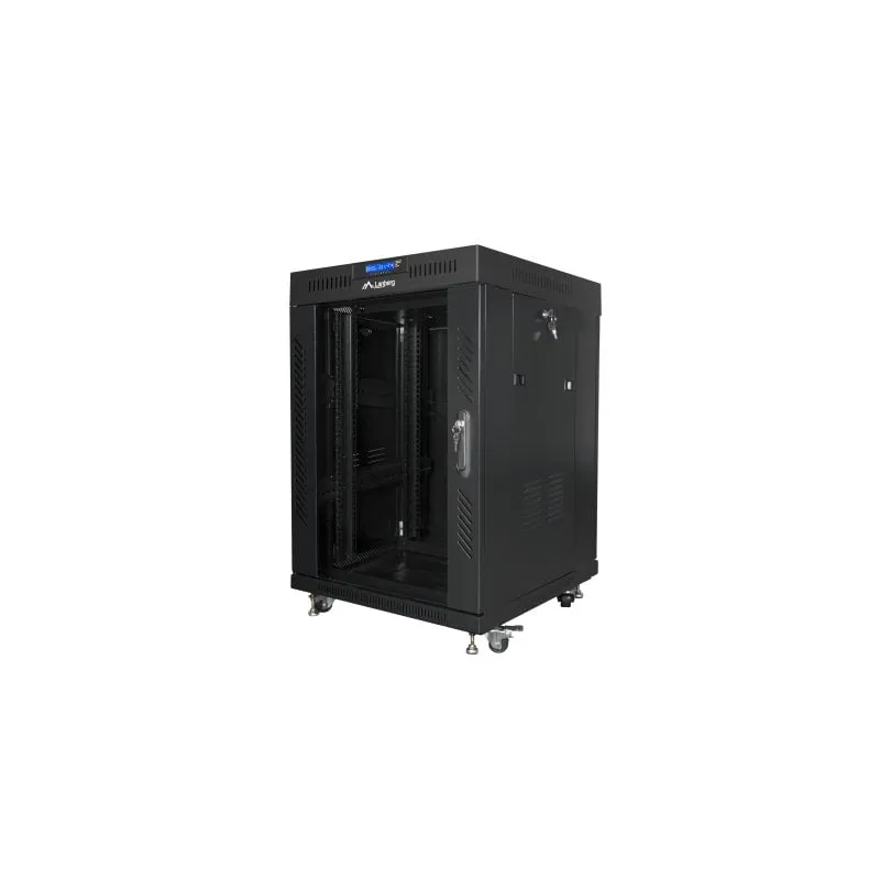 Armadio Rack Lanberg FF01-6615-12BL 15U Nero 1200 kg Ventilazione LCD Armadio Rack Lanberg FF01-6615-12BL 15U Nero 1200 kg Ventilazione LCD - immagine 1