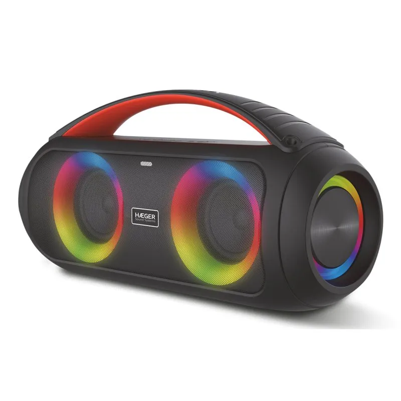 Altoparlanti portatili wireless Haeger 40W Bluetooth USB-C e MicroSD Nero - immagine 1