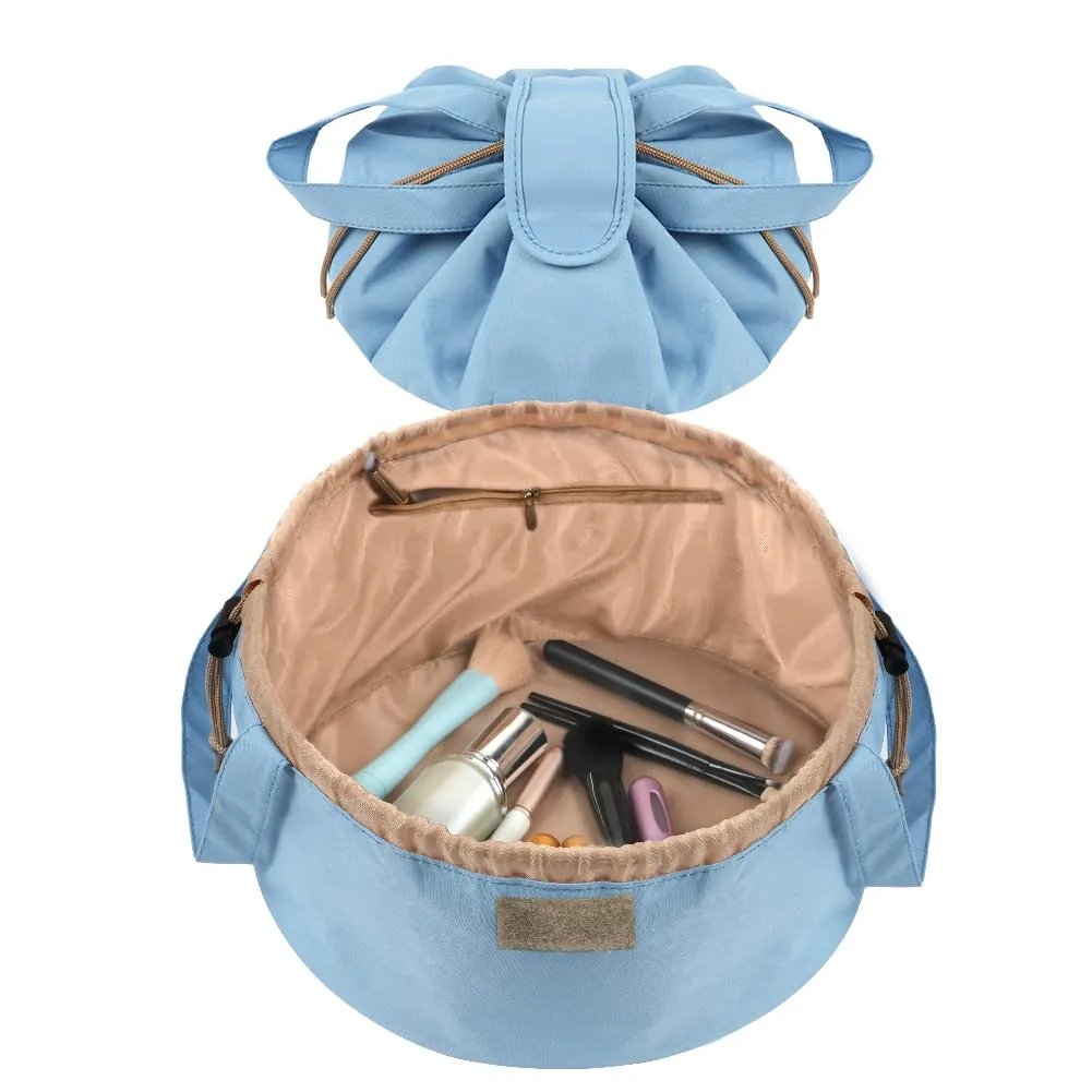 URAQT Borsa Cosmetica da Viaggio, Impermeabile, Portatile,Blu - immagine 9