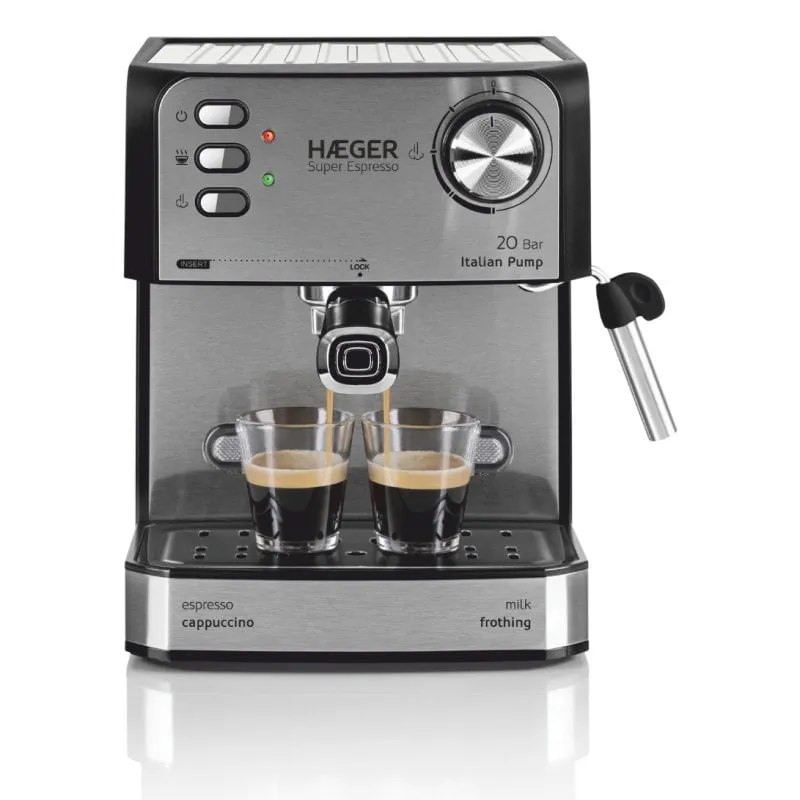 Macchina per caffè espresso semiautomatica Haeger CM-85B.011A 1,6L 850W Acciaio inossidabile Nero - immagine 1