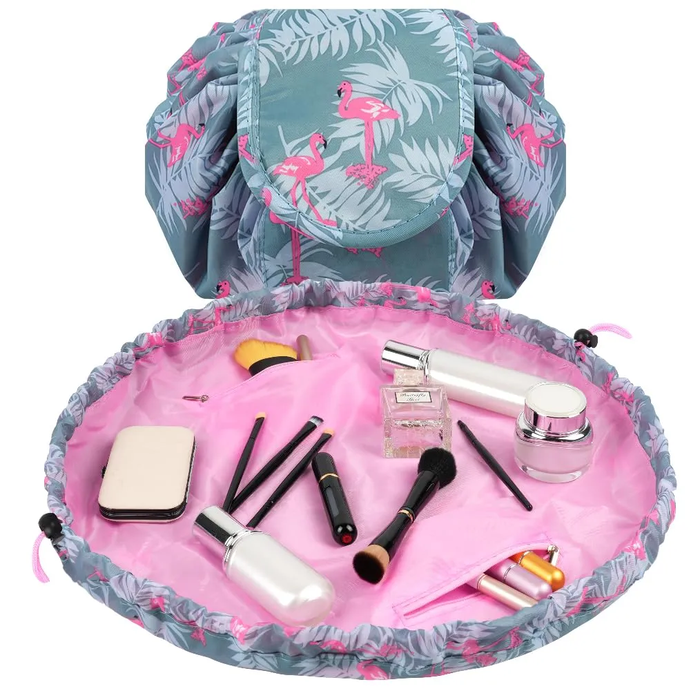 URAQT Borsa Cosmetica da Viaggio,  Impermeabile, Portatile,Fenicottero - immagine 8