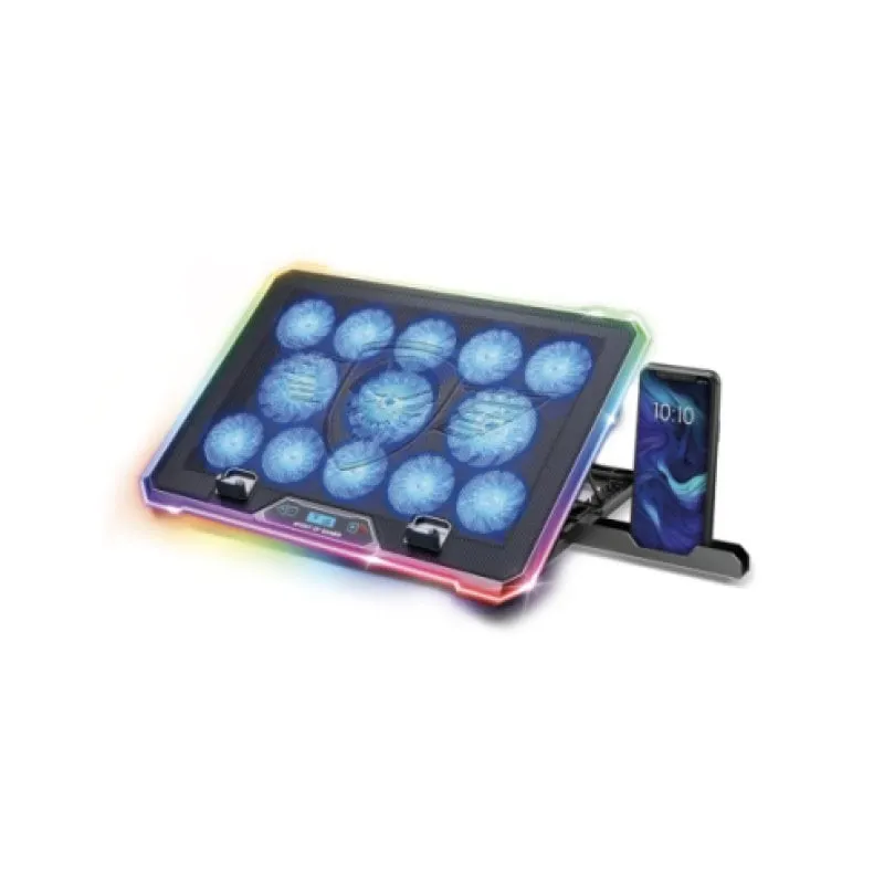 Spirit of Gamer AIRBLADE 1300 RGB base di raffreddamento per laptop 43,2 cm (17") Nero - immagine 1