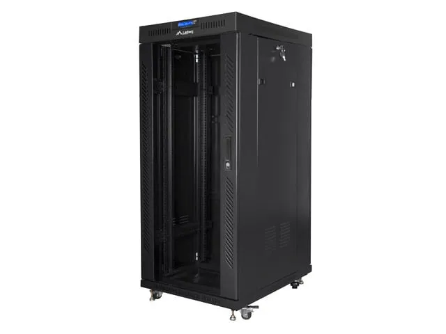 Armadio Rack Lanberg FF01-8027-12BL 27U Nero 1200kg LCD Termostato Armadio Rack Lanberg FF01-8027-12BL 27U Nero 1200kg LCD Termostato - immagine 1