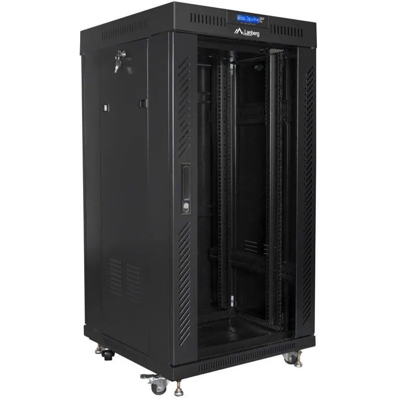 Armadio Rack Lanberg FF01-6622-12BL 22U IP20 Nero Montaggio Fai-da-te - immagine 1