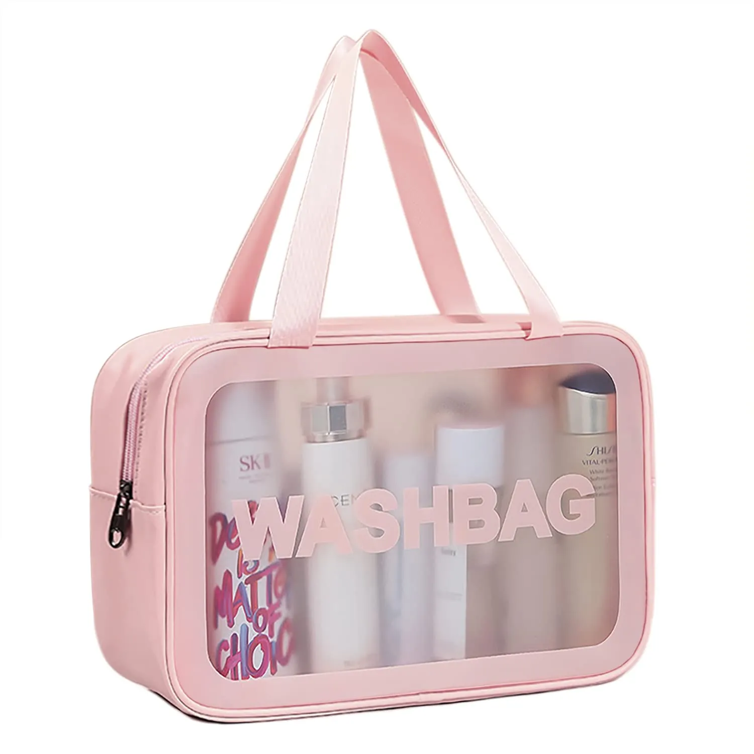 SZDPC Borsa da Toilette Grande per Donne, Wash Bag da Viaggio con Maniglia per il Trasporto, Borsa da Doccia Portatile - immagine 1