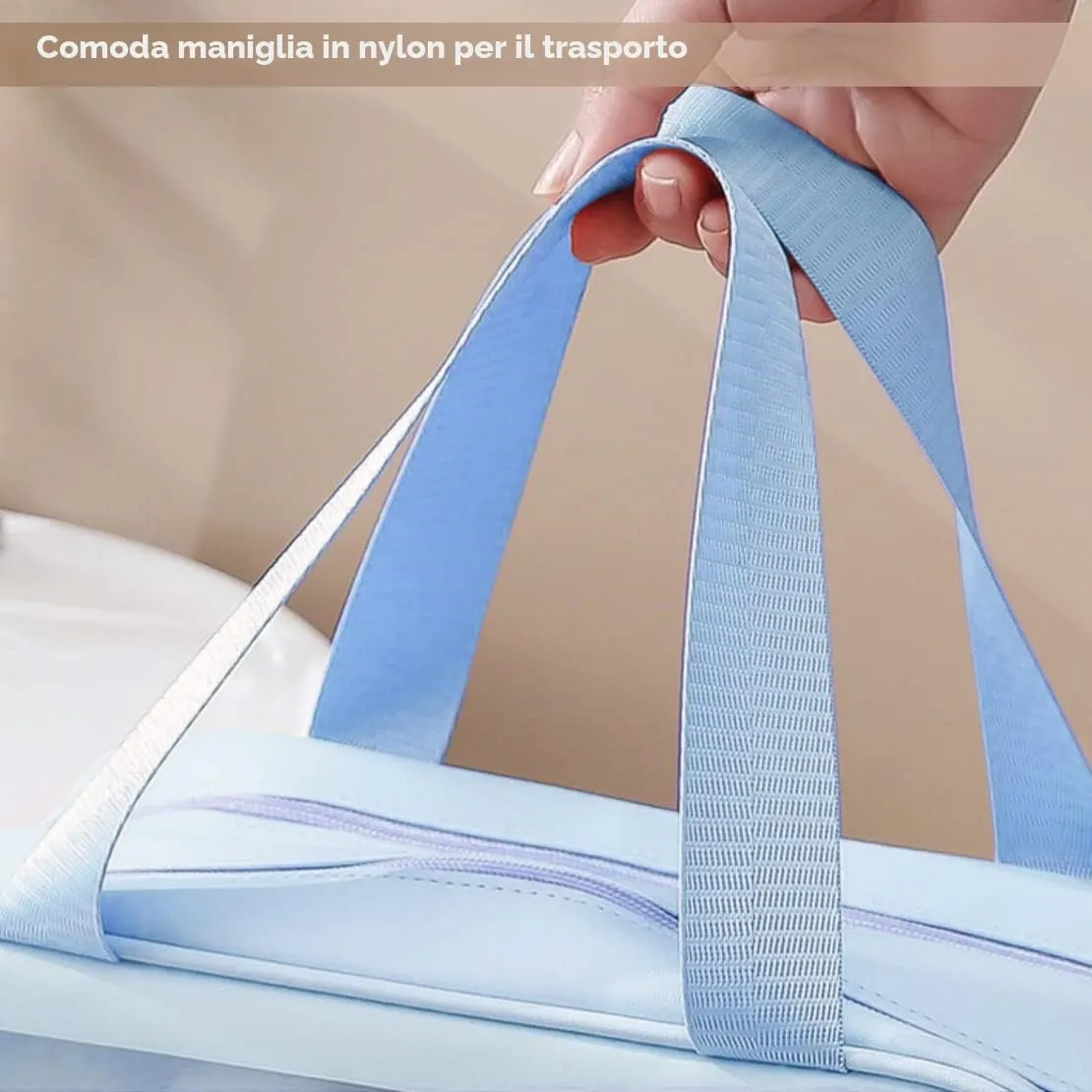 SZDPC Borsa da Toilette Grande per Donne e Uomini, Wash Bag da Viaggio con Maniglia per il Trasporto, Borsa da Doccia Portatile con Doppio Scomparto - immagine 6