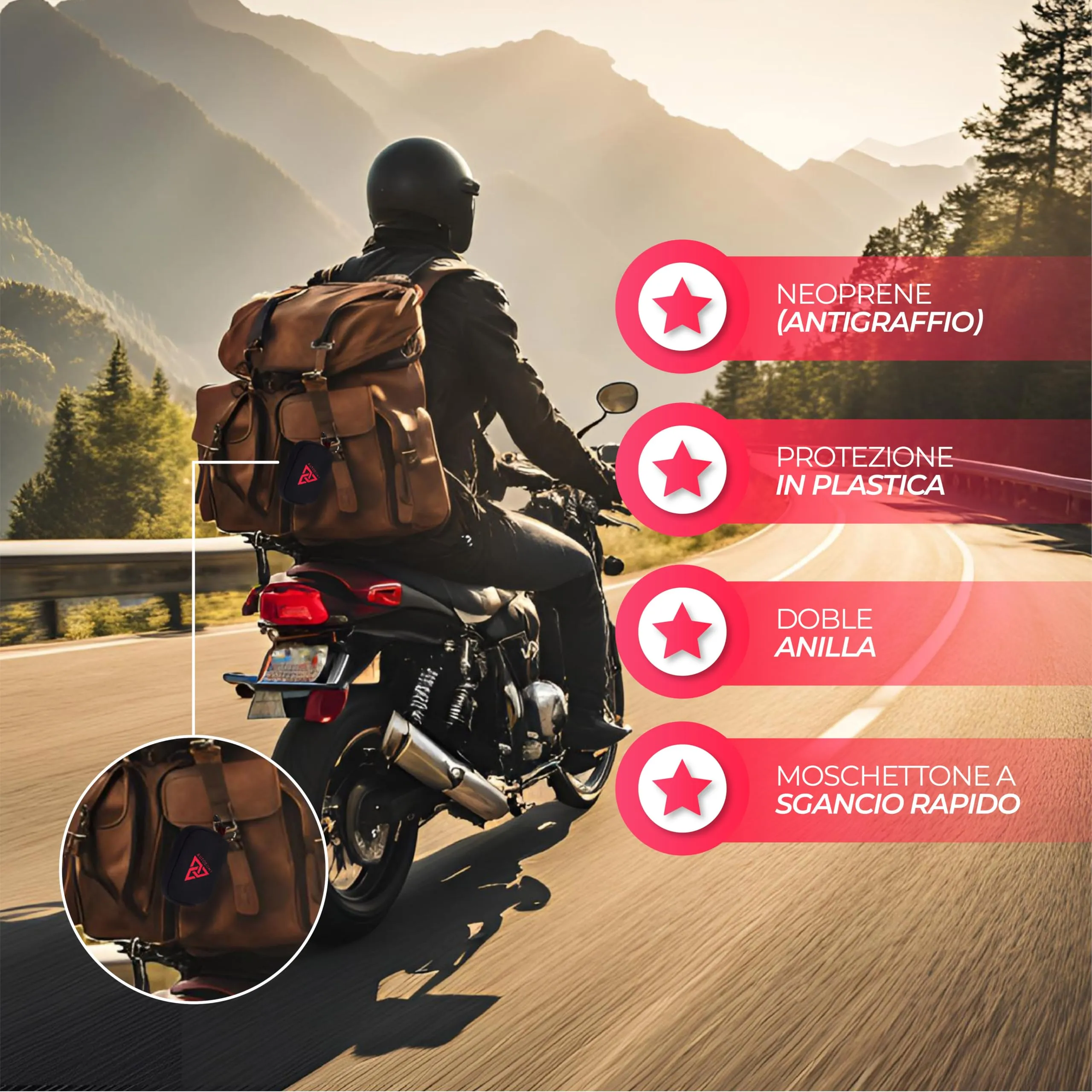 Autodomy Portachiavi per Moto | Anelli Portachiavi Interni e Esterni - immagine 5