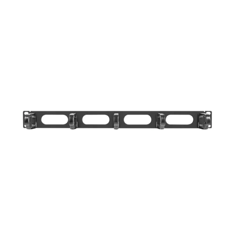 Organizer Cavi Lanberg AK-1205-B Pane di Gestione 1U Nero - immagine 1