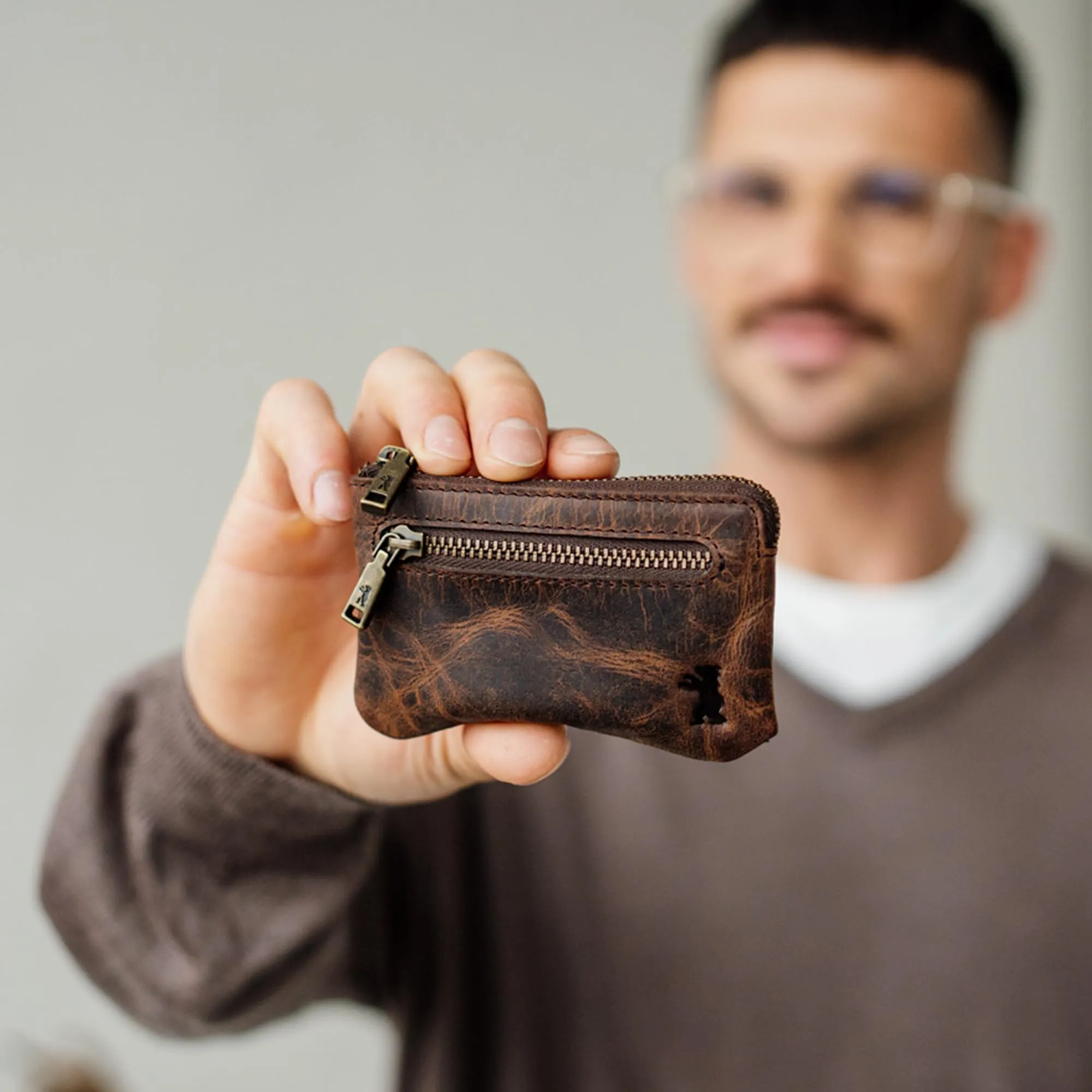 Berliner Bags Portamonete Eli Portachiavi Compatto in Vera Pelle con RFID - immagine 2