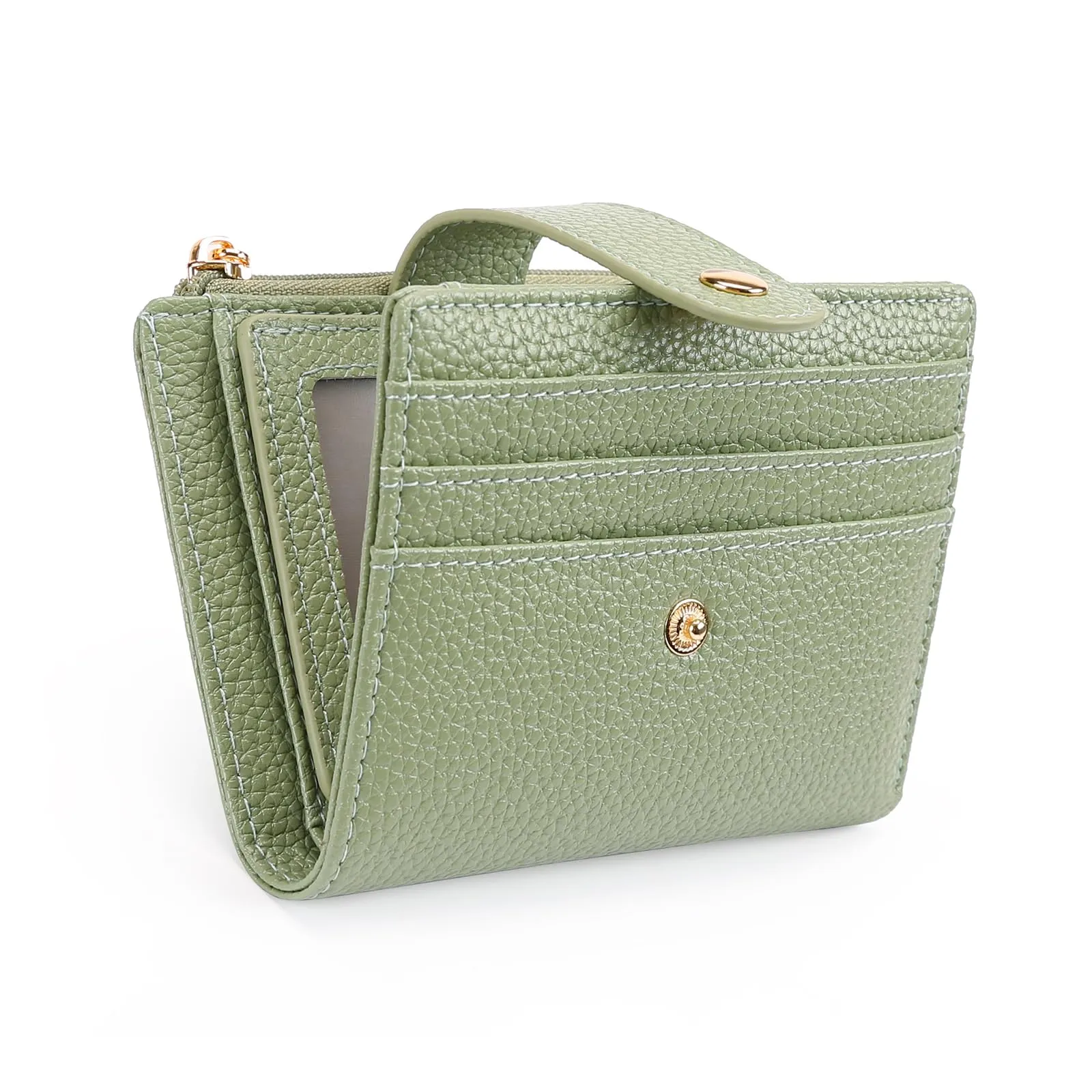 GOIACII Portafoglio Donna Piccolo in Pelle, RFID Blocco Portamonete Donna Sottile Porta Carte di Credito con 9 Scomparti per Carte e 3 Finestra di Identificazione - immagine 1