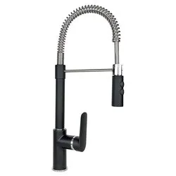 Miscelatore lavello semiprofessionale doccetta AQUASOFT Nero e Cromo SXSOFTBK - immagine 1