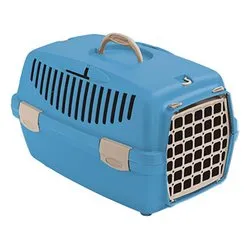 Trasportino gatti, cani taglia mini (32x48x31cm) GULLIVER 1 Azzurro 97984 - immagine 1
