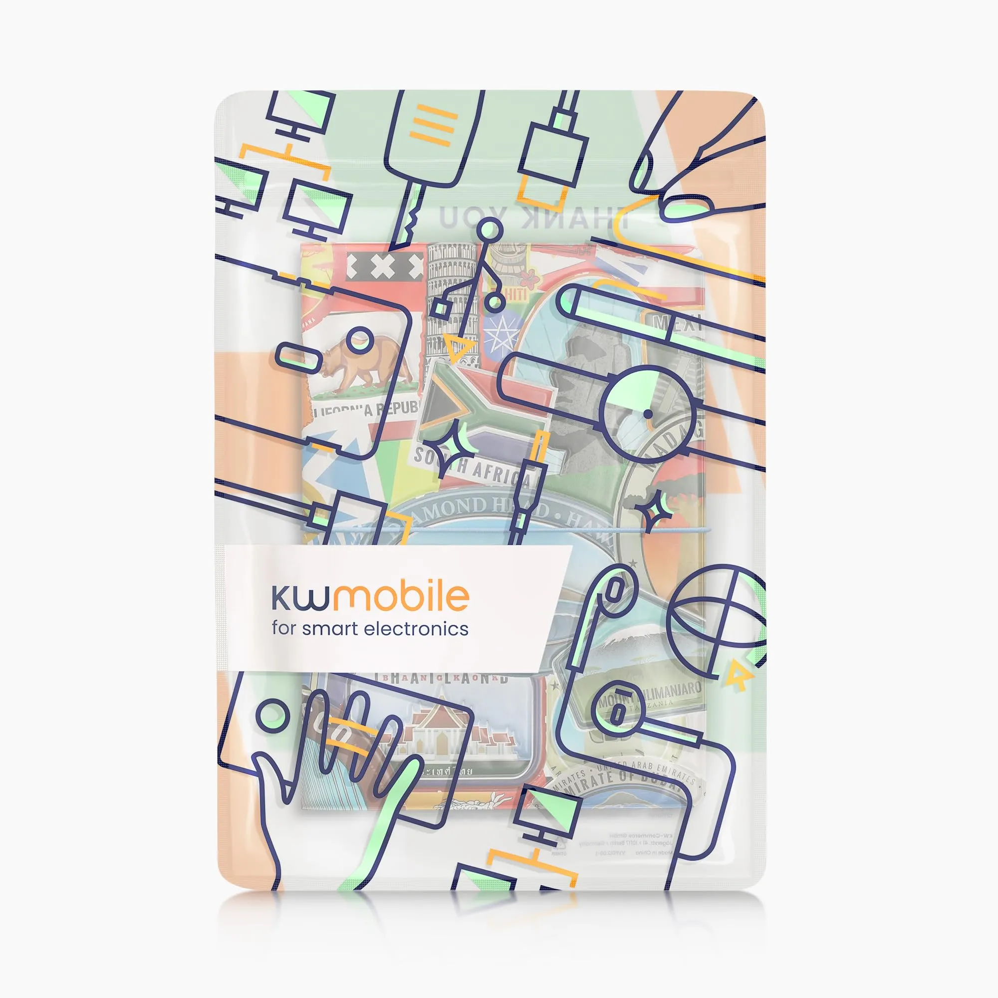 kwmobile Custodia per Passaporto - Porta Passaporto con Chiusura di Sicurezza ad Elastico - Protezione per Documenti - nero/rosso/blu - immagine 6