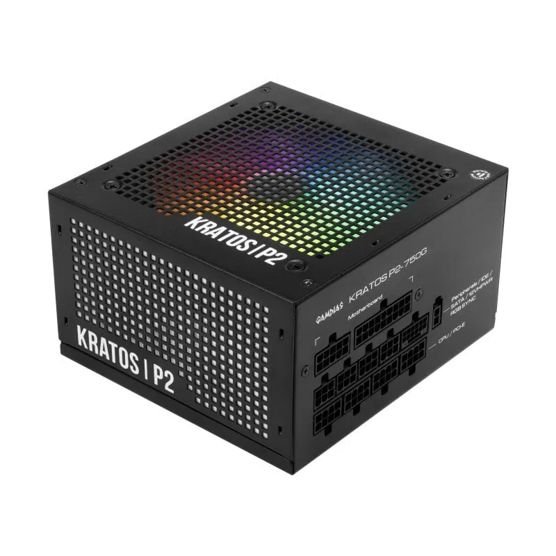 Alimentatore Gamdias da 750 W con certificazione 80+ Gold, protezioni modulari Helios P2-750G - immagine 1