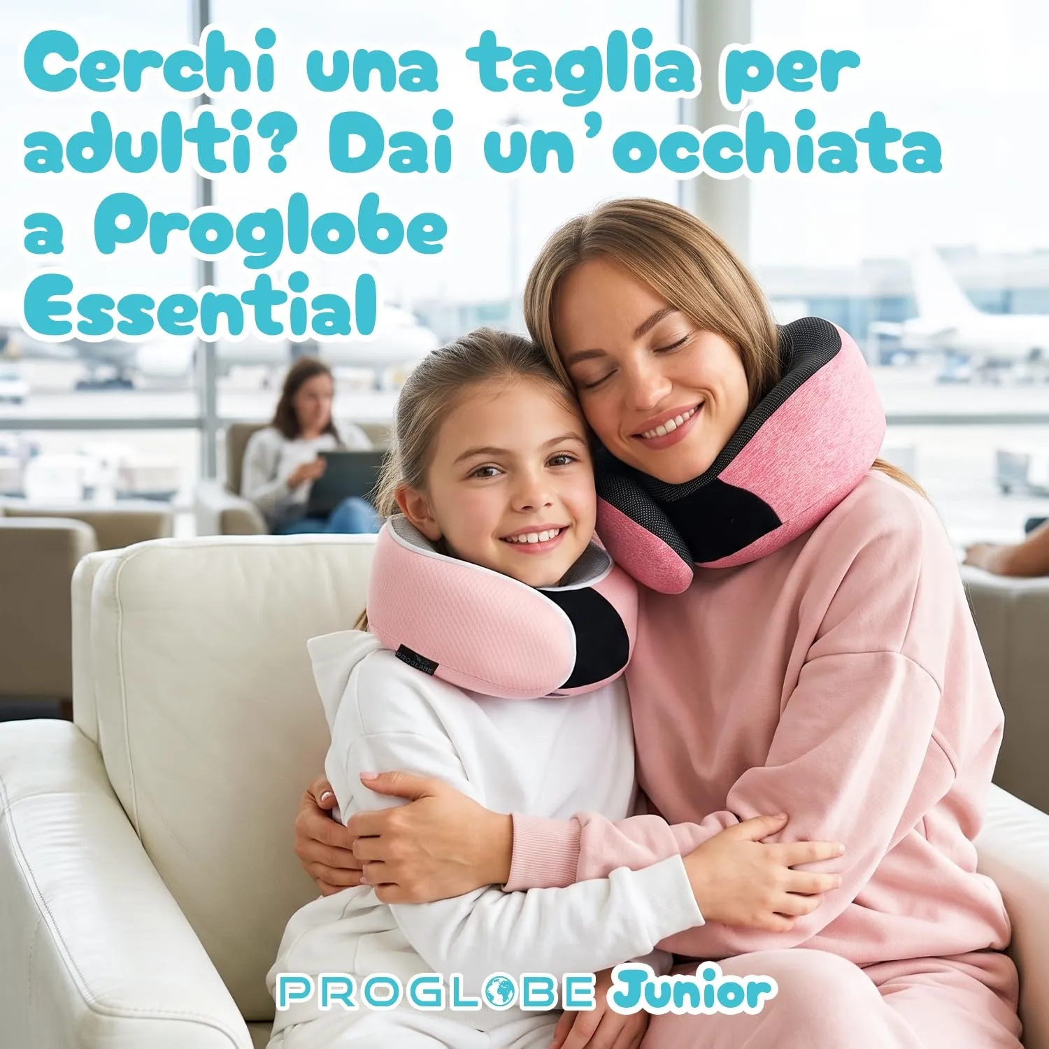 Proglobe Cuscino cervicale da viaggio per bambini, in memory foam, rosa chiaro, età 4-12 anni - immagine 9
