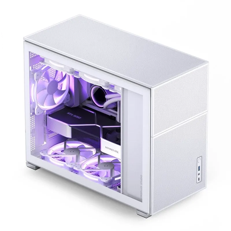 Jonsbo D31 Mesh White Midi Tower Case per PC da gioco ATX/DTX/ITX/micro ATX in acciaio - immagine 1