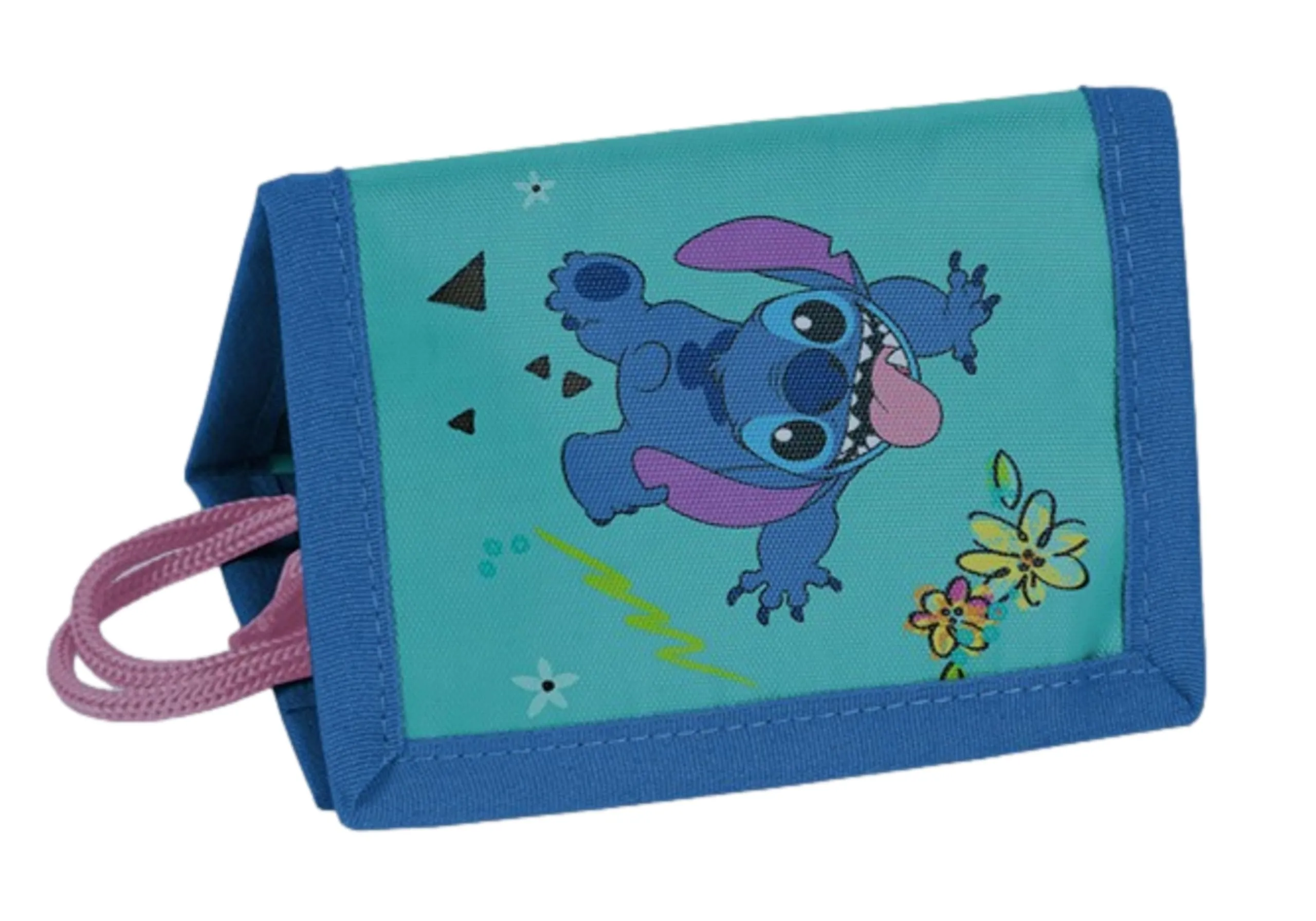 Theonoi Portafoglio per Bambini Stitch, 9 x 13 cm, Comic, con Scomparto Trasparente per Foto del Passaporto o Indirizzo, Chiusura Lampo e Velcro, Poliestere Resistente e Lavabile - immagine 4