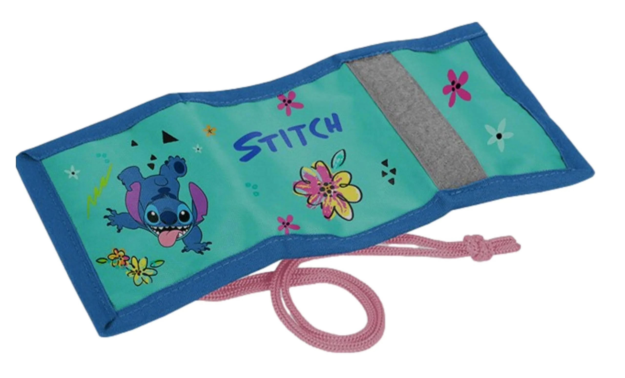 Theonoi Portafoglio per Bambini Stitch, 9 x 13 cm, Comic, con Scomparto Trasparente per Foto del Passaporto o Indirizzo, Chiusura Lampo e Velcro, Poliestere Resistente e Lavabile - immagine 5
