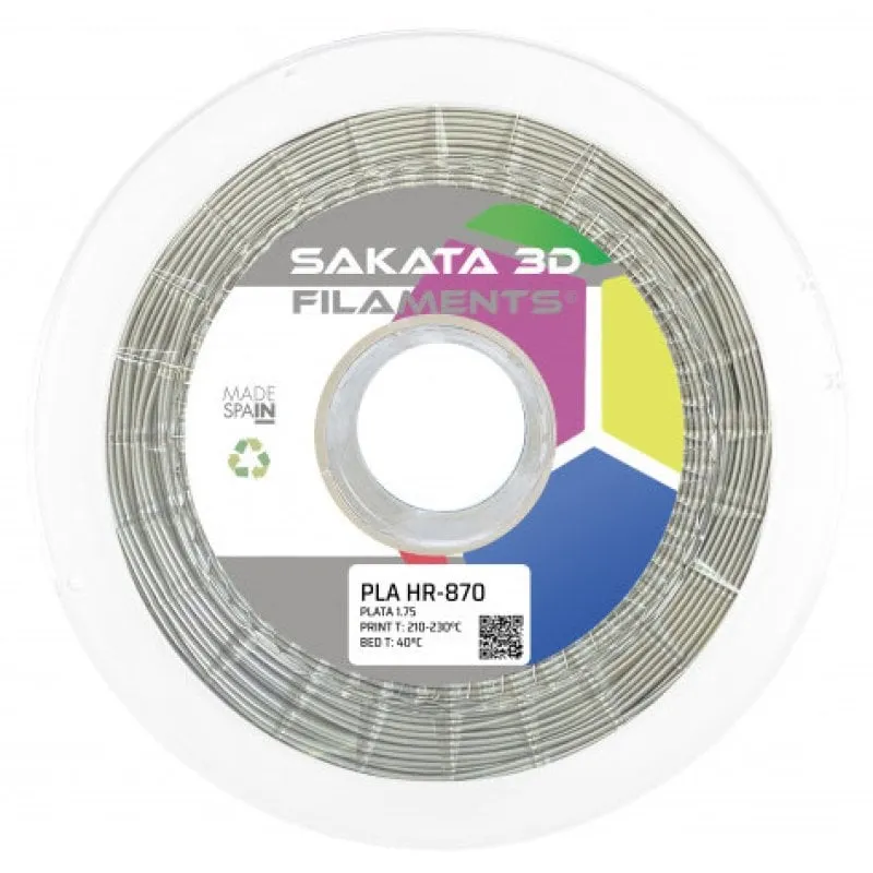 Filamento PLA Sakata 3D 870 Argento 1,75 mm 1Kg Alta Resistenza - immagine 1