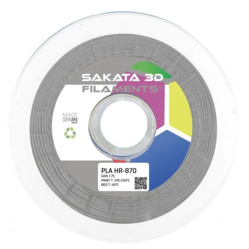 Filamento PLA Sakata 3D 870 Grigio 1,75 mm 1Kg Alta Resistenza - immagine 1