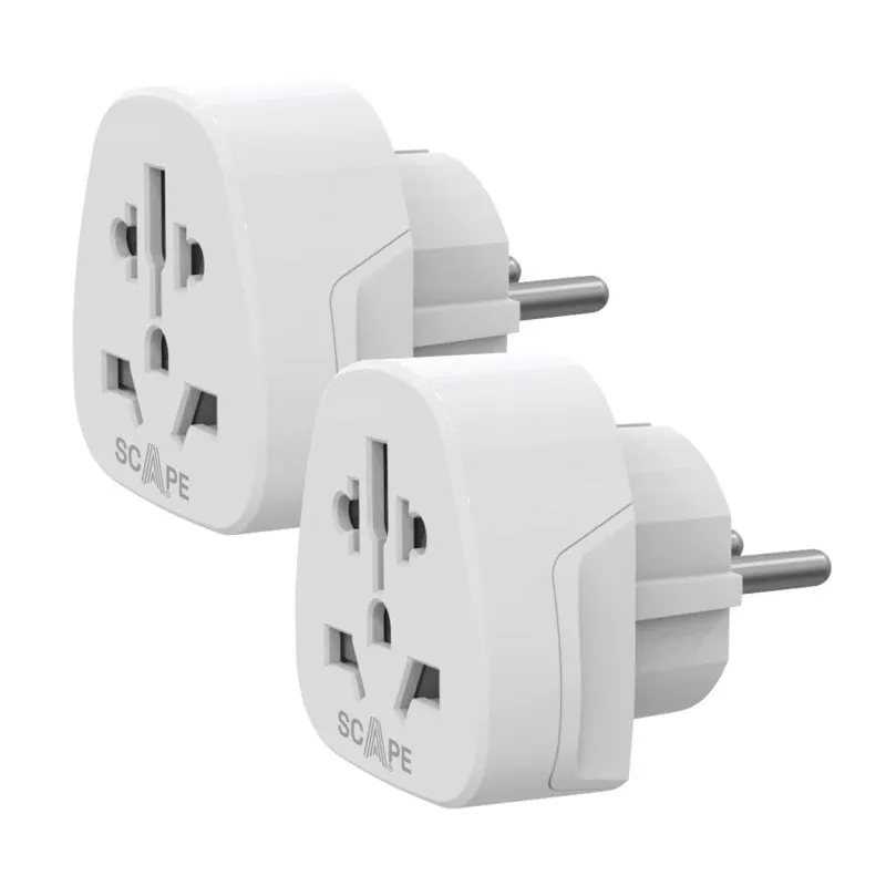 Adattatore da viaggio universale NO NAME 830 Schuko Tipo F compatto 250V 10A 2300W - immagine 1