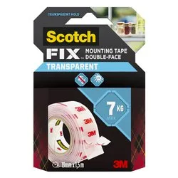 Nastro biadesivo Fix Interior 4910C (19mm x 1,5m) per uso interno SCOTCH Trasparente 7100263857 - immagine 1