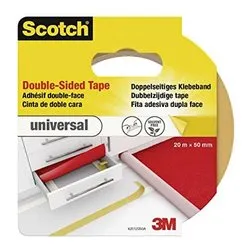 Nastro biadesivo universale 4201 (50mm x 20m) per uso interno SCOTCH Bianco 7100174163 - immagine 1