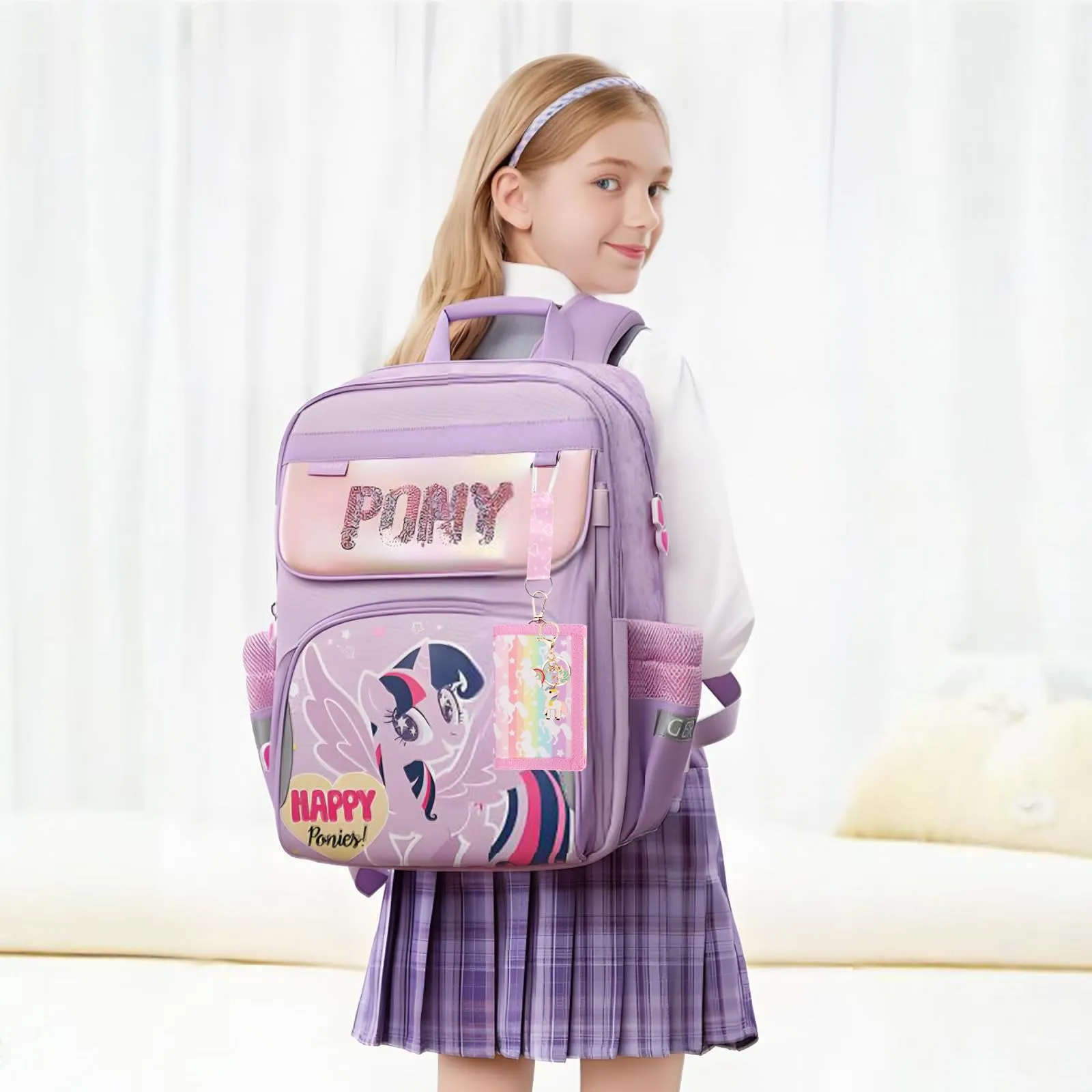 GADITIEK Marsupio da collo per ragazze, portafoglio per bambini con portachiavi, portafoglio per bambini per ragazze, compleanni (Unicorn - New) - immagine 6