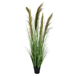 Pianta artificiale Carine pampas verd marr con vaso (145cm) 0172901 - immagine 1