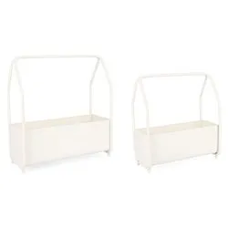 Set porta vasi piante 2 pz acciaio KEYRA Bianco 0722935 - immagine 1