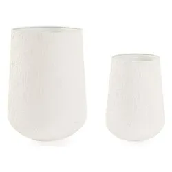 Set vasi alti per piante 2 pz metallo KENAR Beige 0183223 - immagine 1