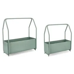 Set porta vasi piante 2 pz acciaio KEYRA Salvia 0722934 - immagine 1