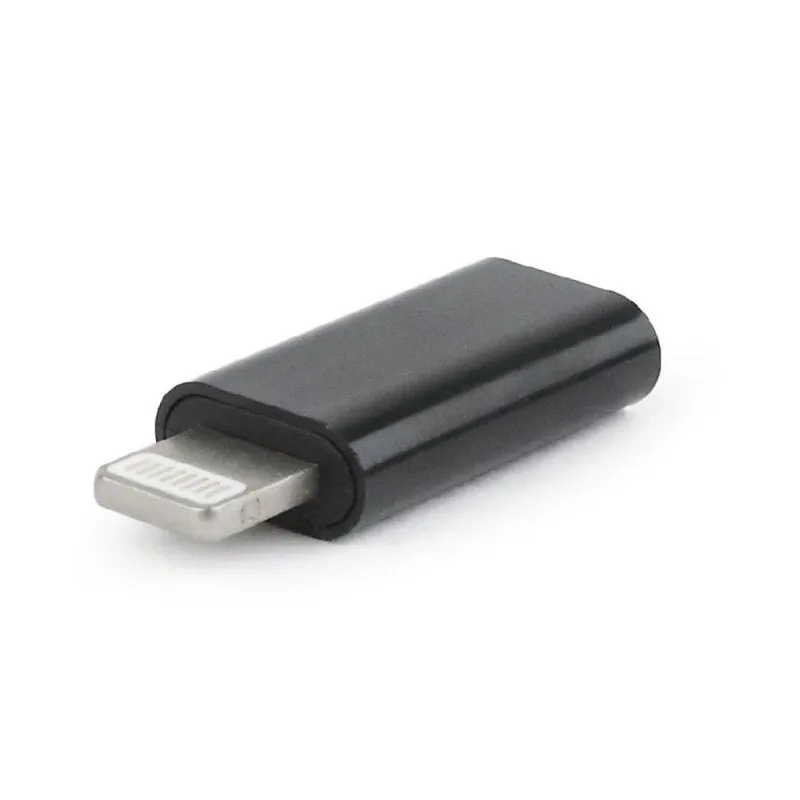 Adattatore USB tipo-C Gembird A-USB-CF8PM-01 Nero da USB-C femmina a 8 pin maschio - immagine 1