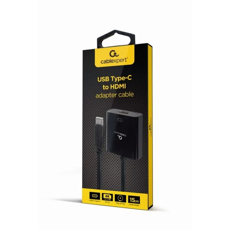 Adattatore USB C a HDMI Gembird A-CM-HDMIF-03 nero 4K UHD 30Hz Adattatore USB C a HDMI Gembird A-CM-HDMIF-03 nero 4K UHD 30Hz - immagine 1