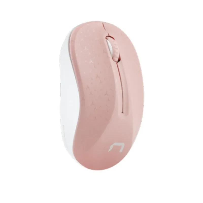 Ratón NATEC inalámbrico 1600 DPI rosa y blanco ambidextro - immagine 1