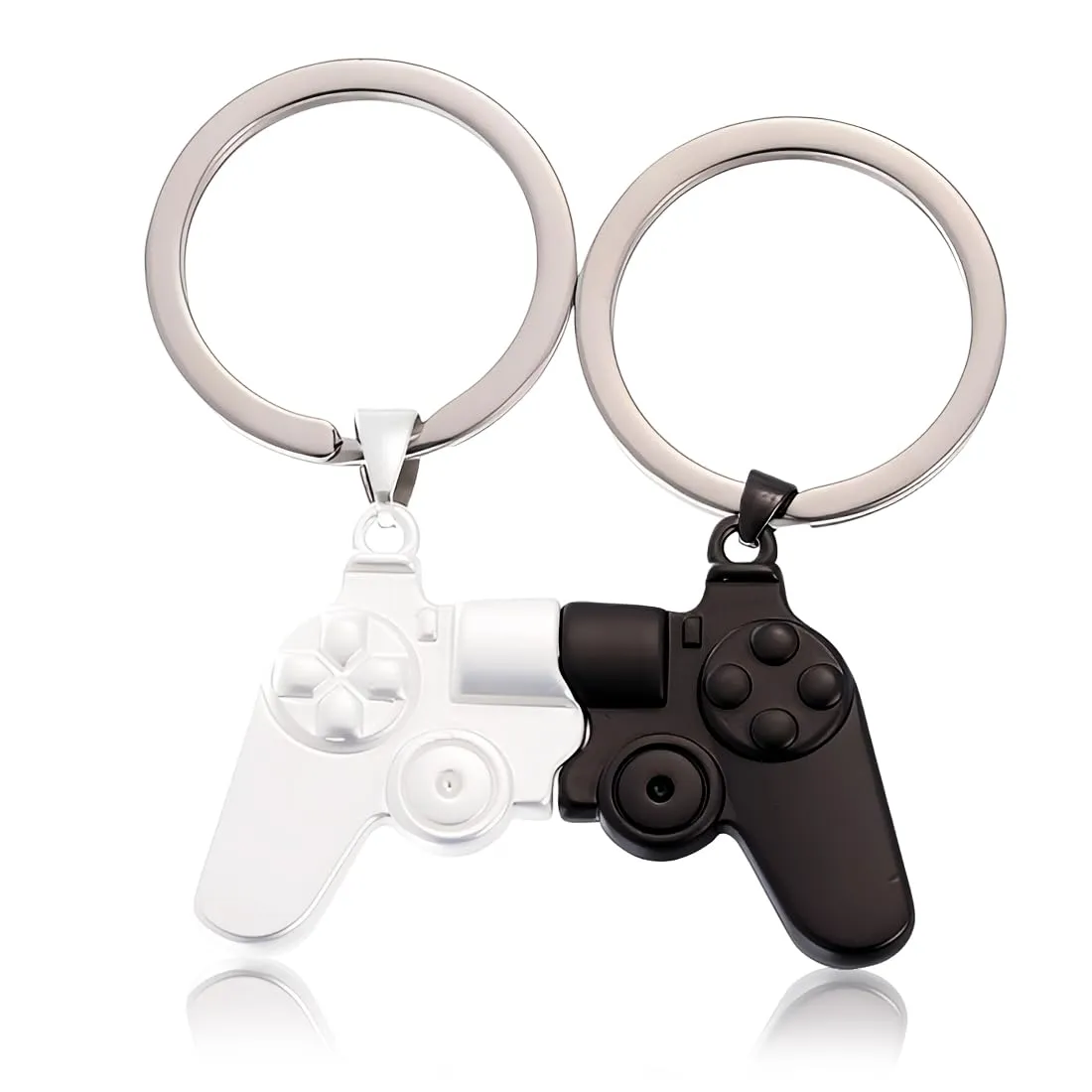 XENQITO 2 Pezzi Portachiavi Coppie, Portachiavi Gamepad, Regali Amicizia, Per Lui E Lei, Fidanzato E Fidanzata, Regalo Per San Valentino, Compleanno E Anniversario (Bicolore) - immagine 1