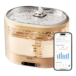 Distributore alimenti SMART ROLA Pet Water Fountain Cordless version Beige EA0410 - immagine 1