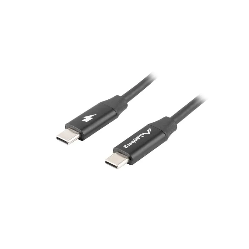 Cavo Lanberg CA-CMCM-40CU-0018-BK USB C 1,8 m USB 2.0 0,48 Gbit/s Nero - immagine 1